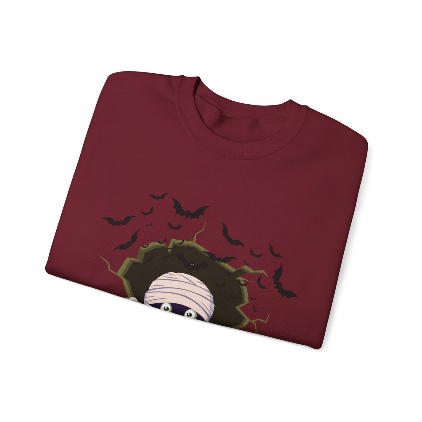 Halloween Boo! Mummy, Spiders, and Bats Sweatshirt