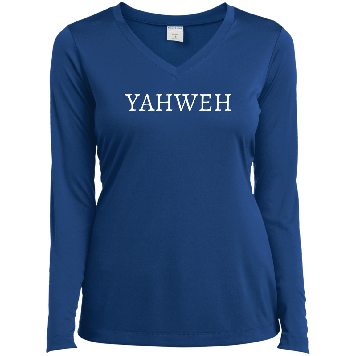 "YAHWEH" Long Sleeve V-Neck T-Shirt