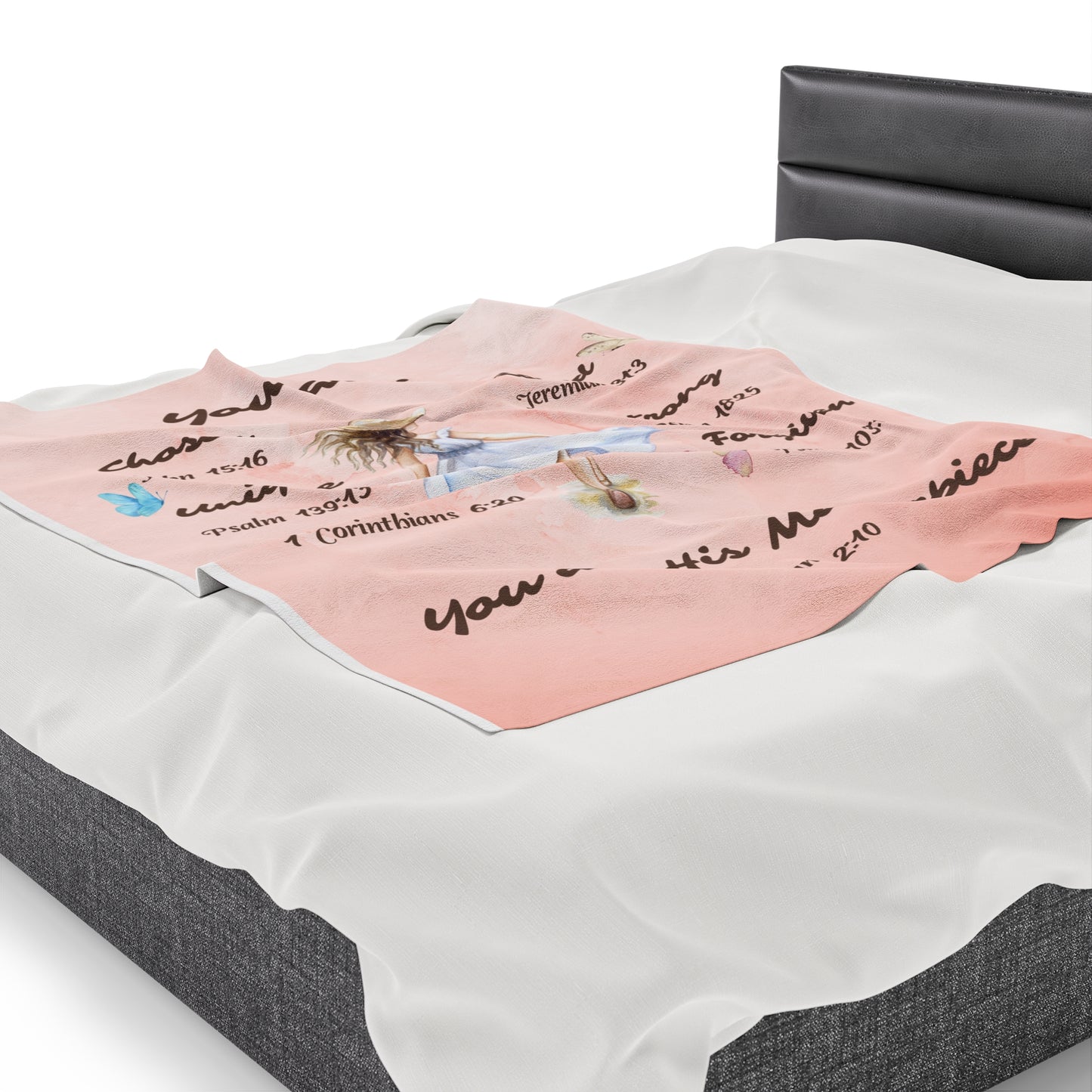 "You Are His Masterpiece"- Velveteen Plush Blanket 50x60