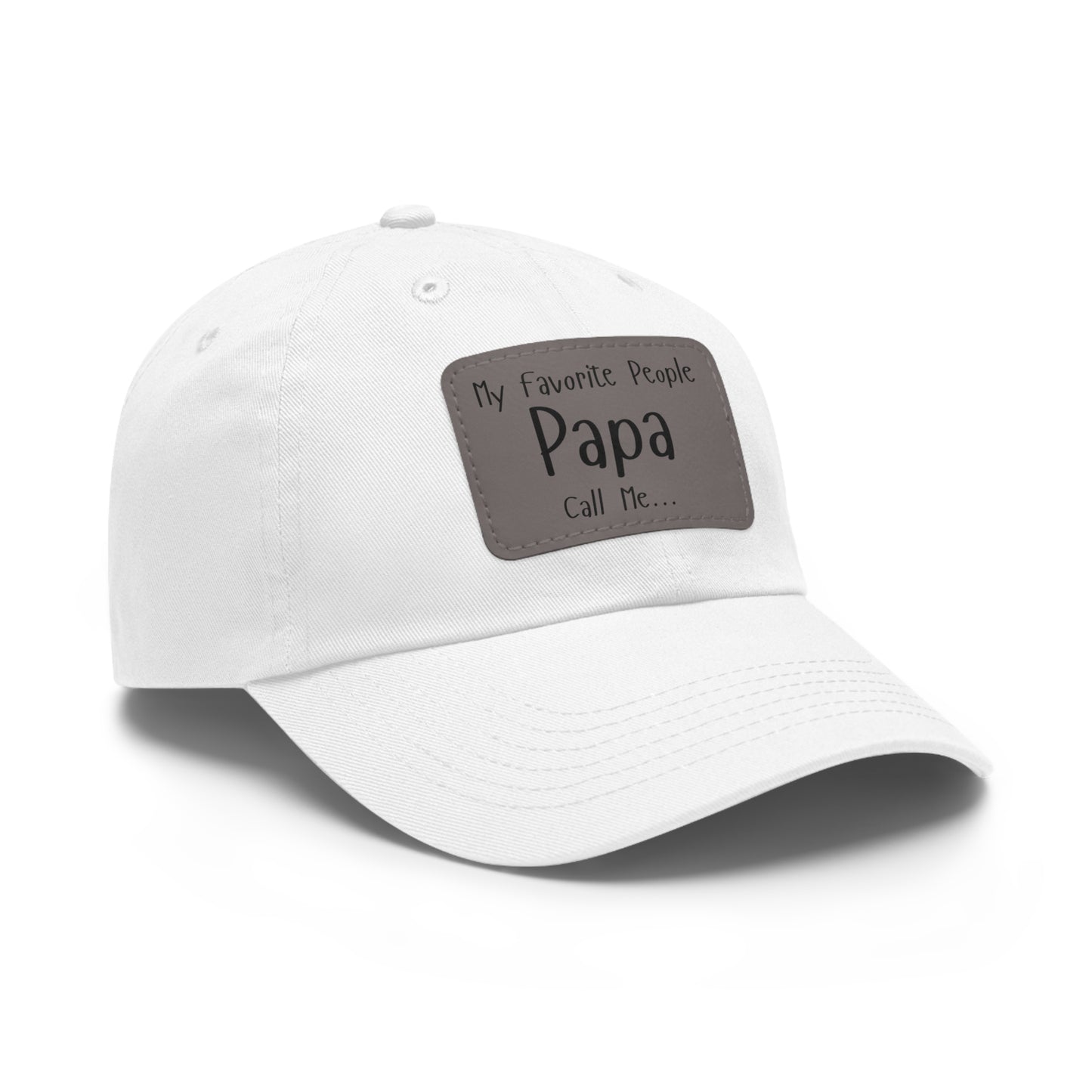 Papa Hat with Leather Patch (Rectangle)