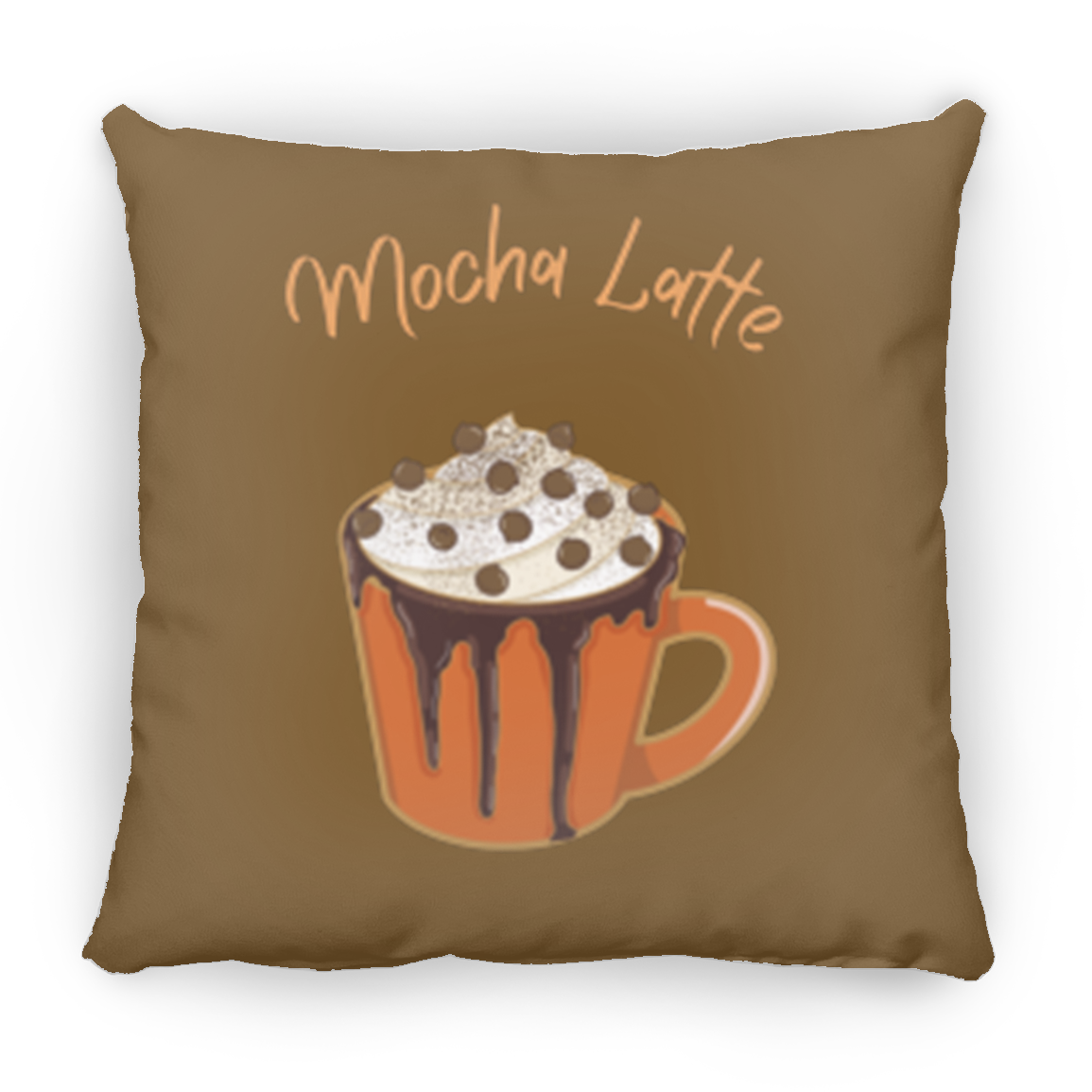 Mocha Latte Medium Square Fall Pillow