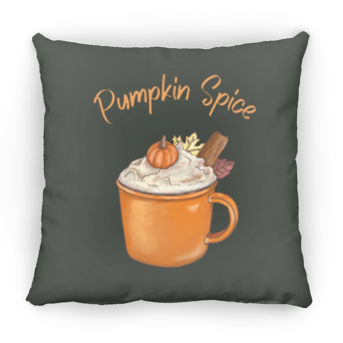 Pumpkin Spice Medium Square Fall Pillow