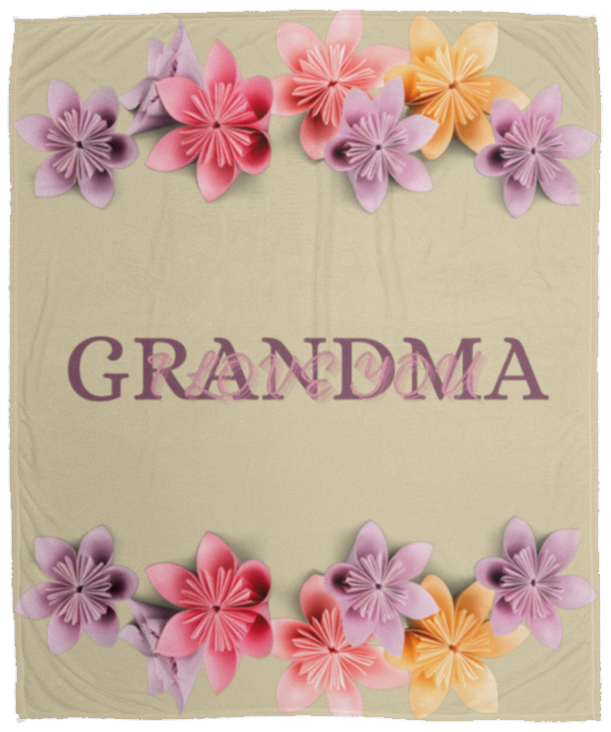 "I Love You Grandma" Cozy Plush Fleece Blanket - 50x60
