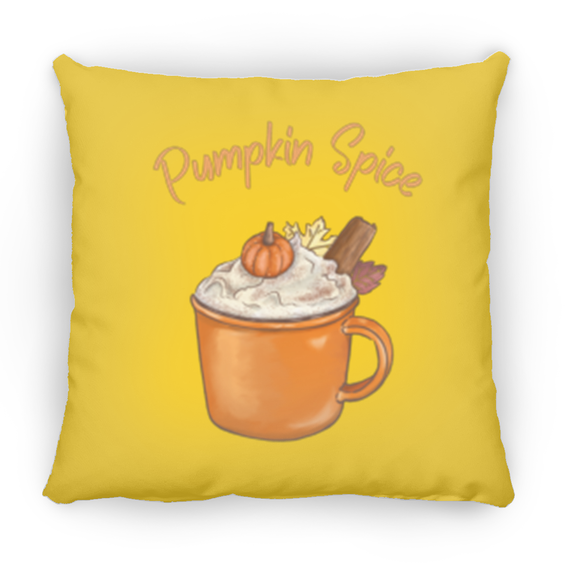Pumpkin Spice Medium Square Fall Pillow