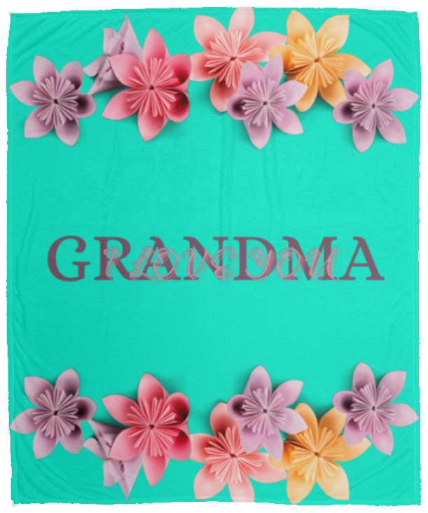 "I Love You Grandma" Cozy Plush Fleece Blanket - 50x60