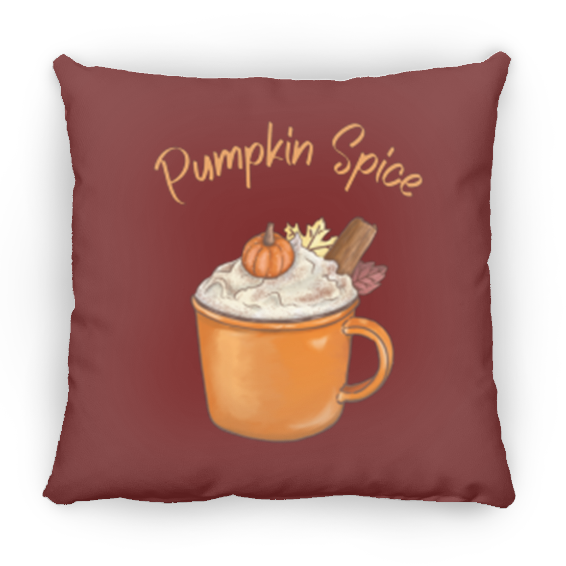 Pumpkin Spice Medium Square Fall Pillow