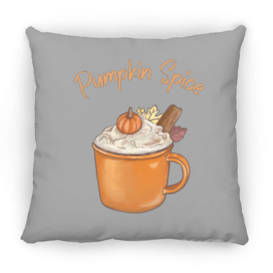 Pumpkin Spice Medium Square Fall Pillow