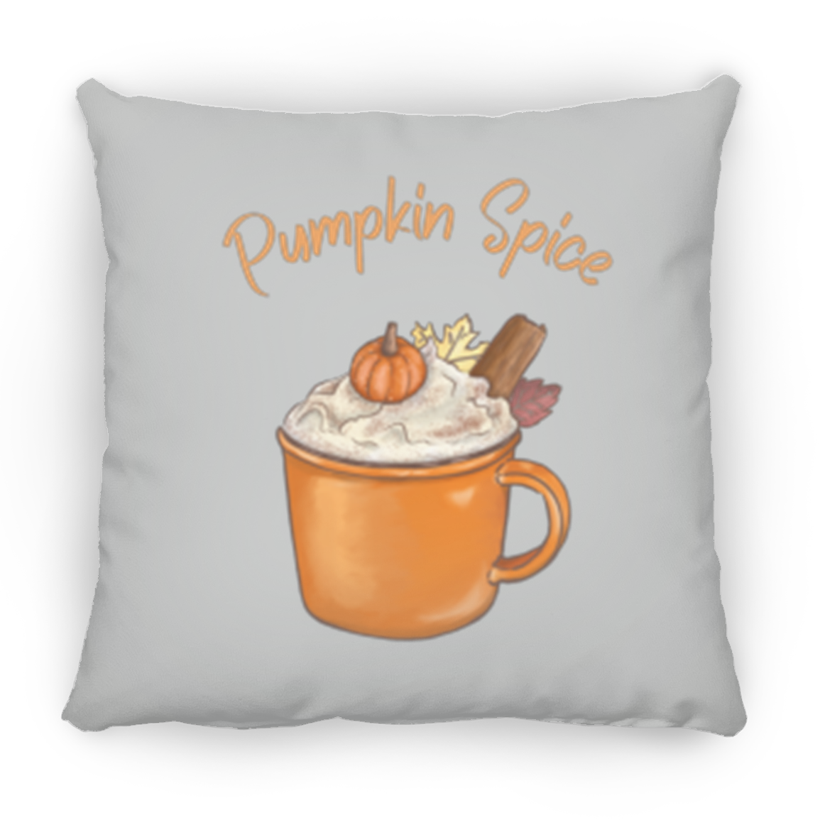 Pumpkin Spice Medium Square Fall Pillow