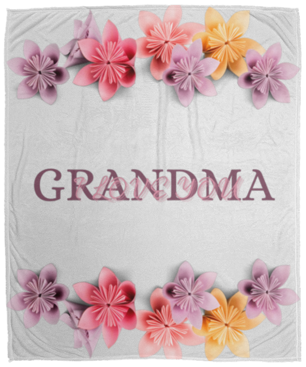 "I Love You Grandma" Cozy Plush Fleece Blanket - 50x60