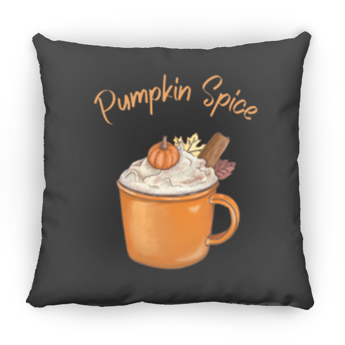 Pumpkin Spice Medium Square Fall Pillow