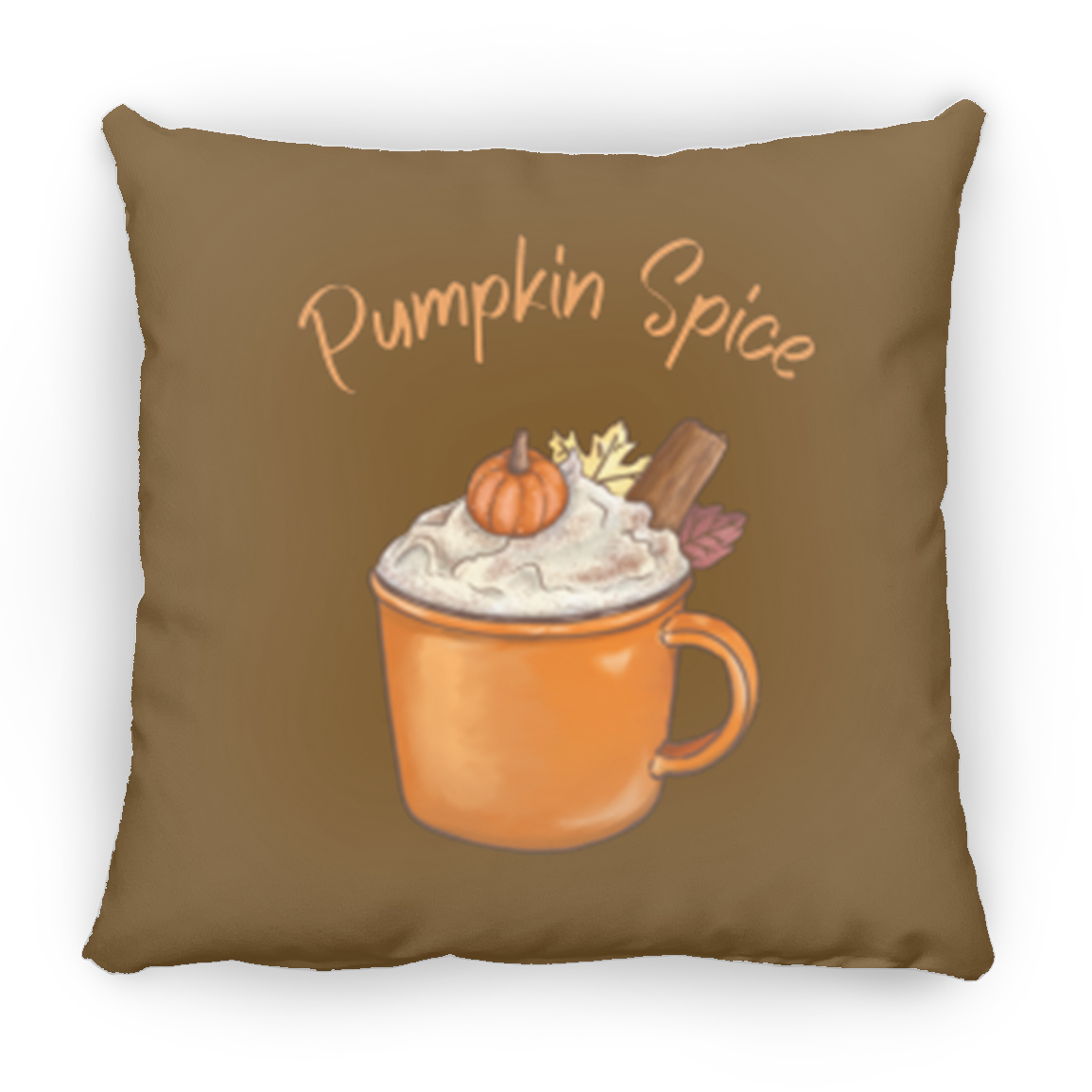 Pumpkin Spice Medium Square Fall Pillow