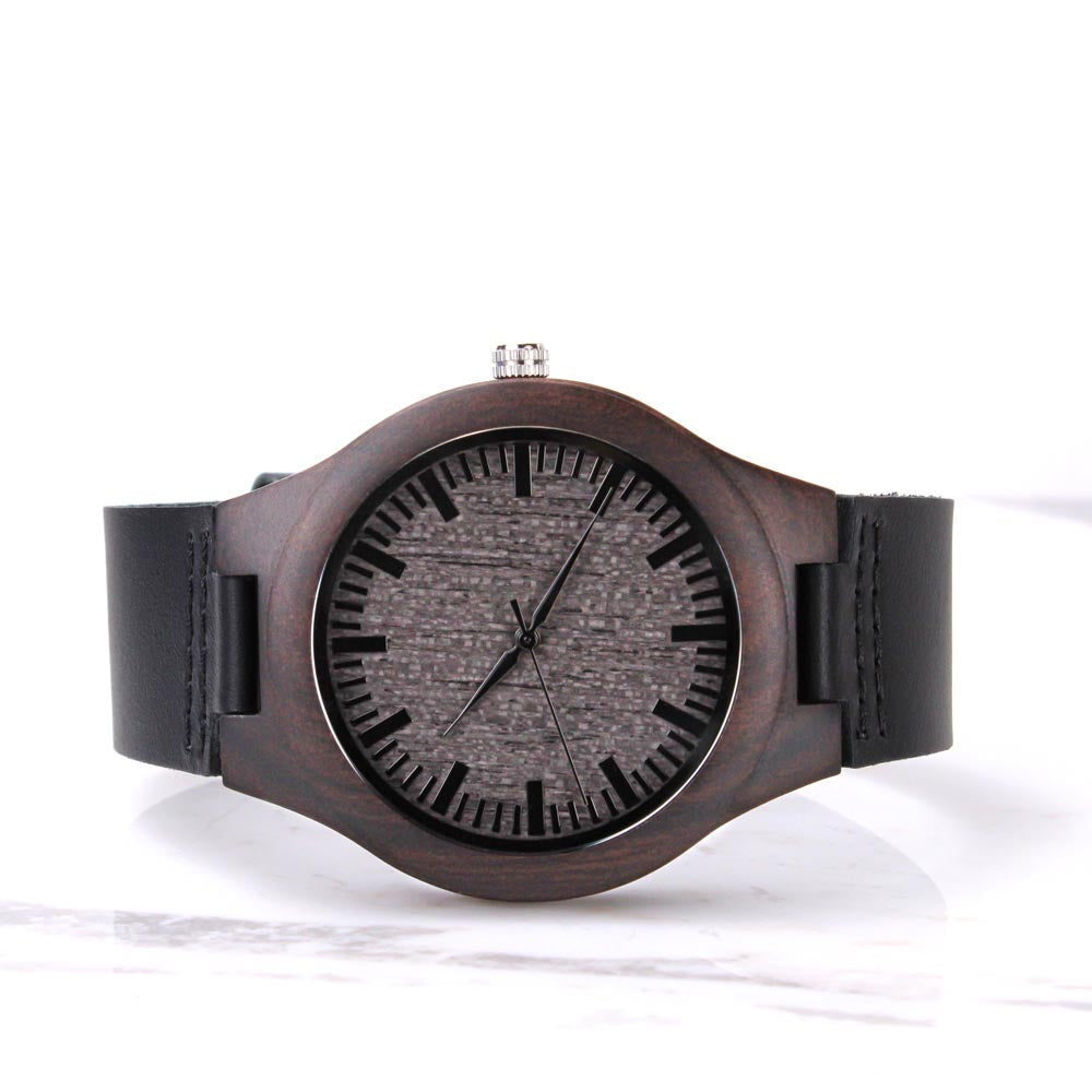 "Every Day With You" Engraved Wooden Watch