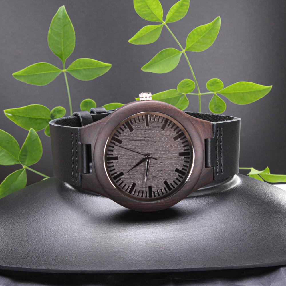 "Grandpa" Engraved Wooden Watch