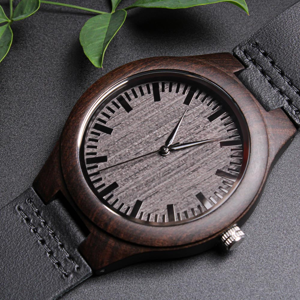 "Every Day With You" Engraved Wooden Watch
