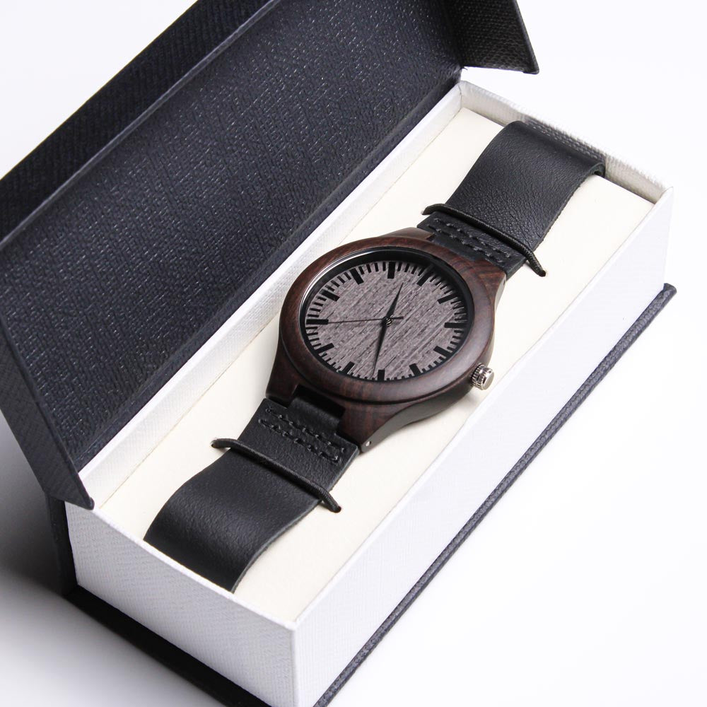 "Grandpa" Engraved Wooden Watch