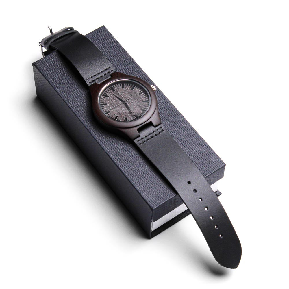 "You Are My Once In  A Lifetime" Engraved Wooden Watch