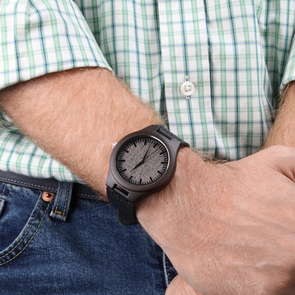 "Every Day With You" Engraved Wooden Watch