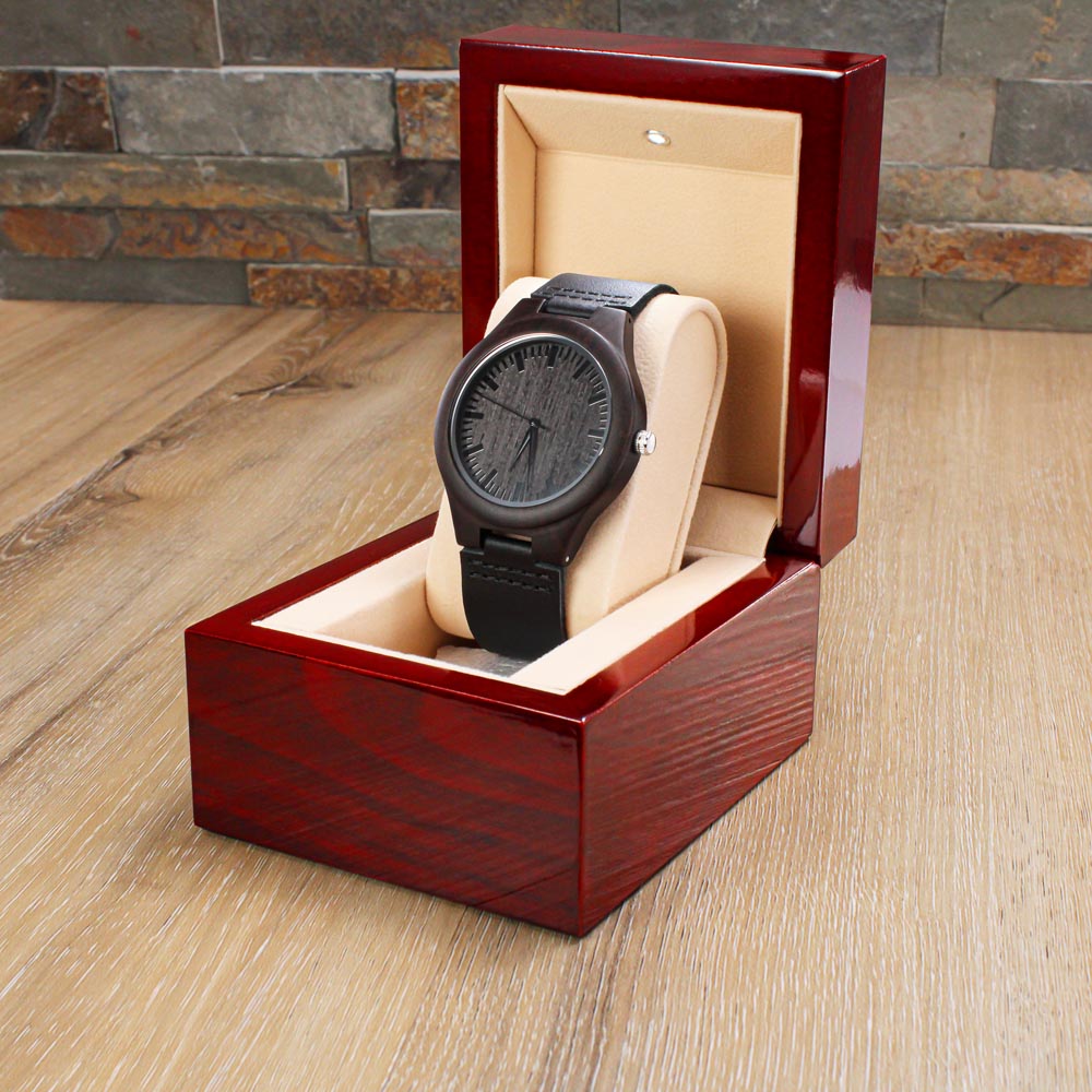 "Every Day With You" Engraved Wooden Watch