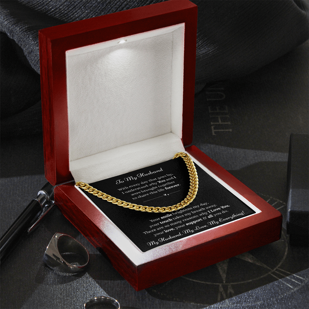 To My Husband-Cuban Link Chain