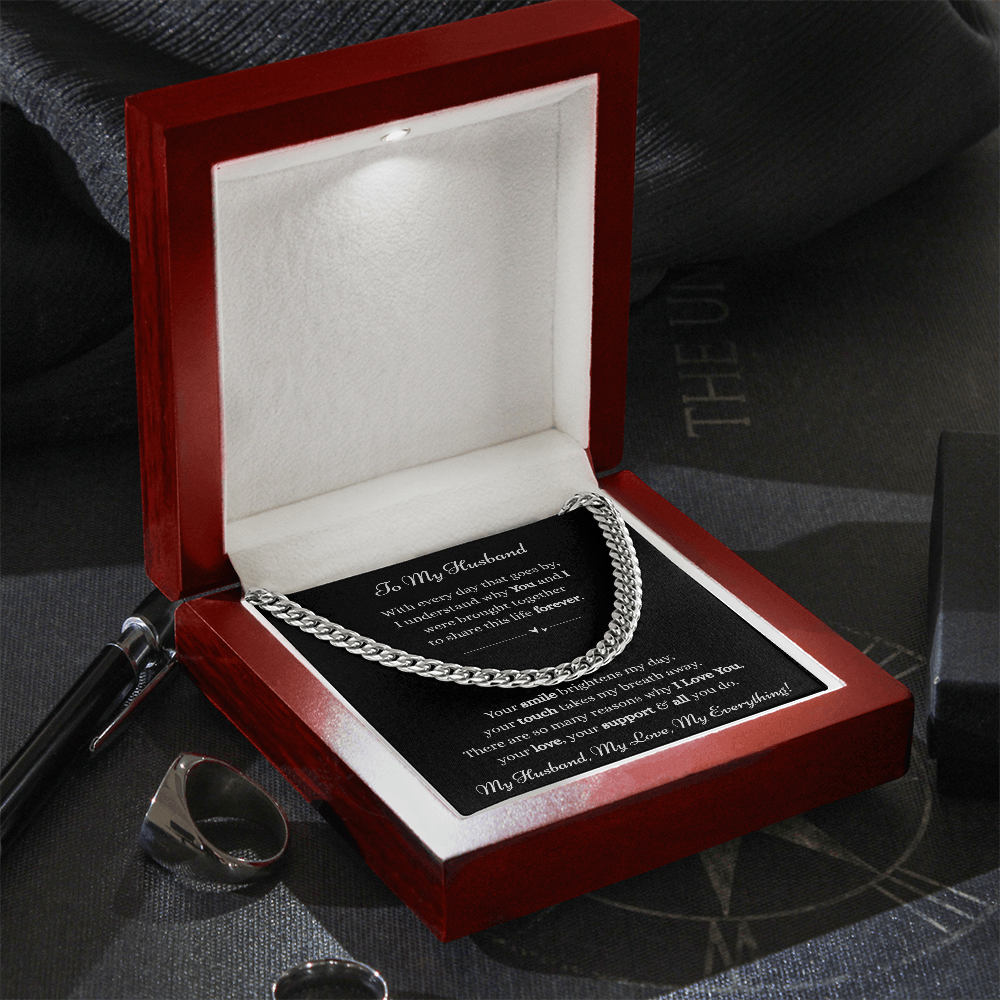 To My Husband-Cuban Link Chain