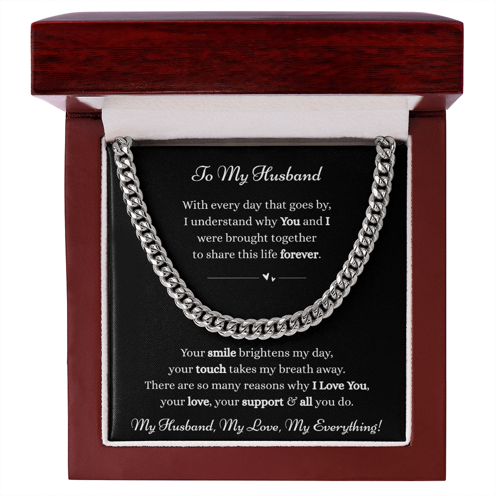 To My Husband-Cuban Link Chain
