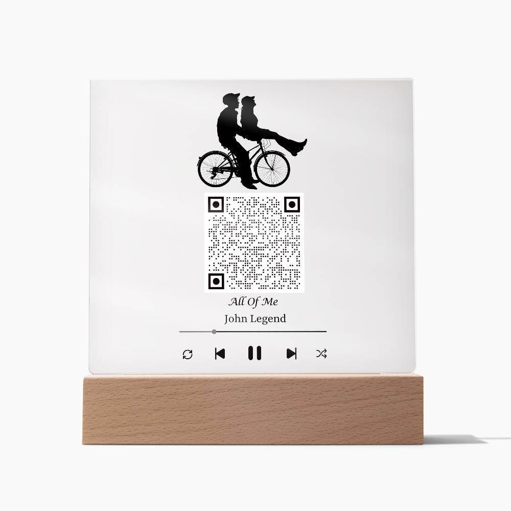 Romantic Acrylic Plaque with song QR code