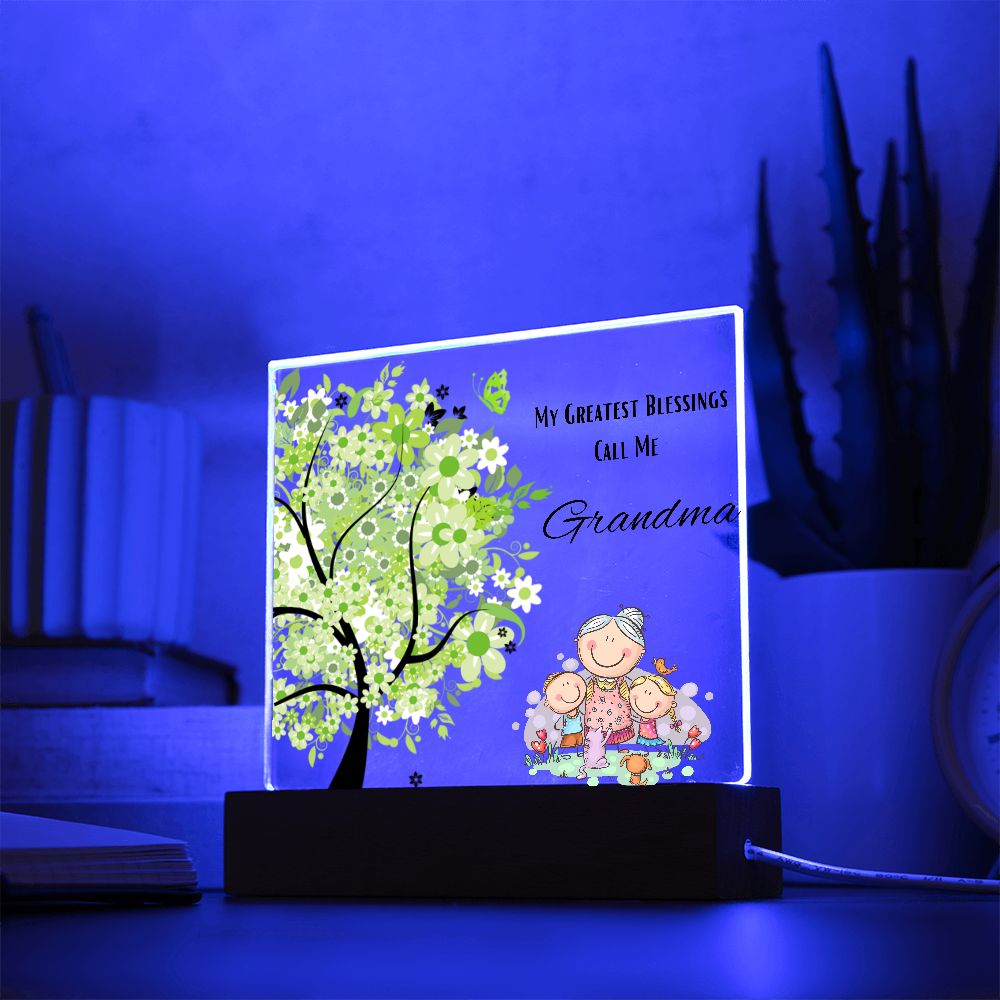 "Grandma" Acrylic Square Plaque