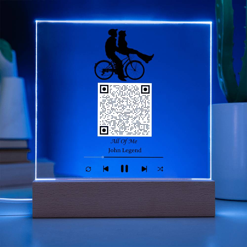 Romantic Acrylic Plaque with song QR code