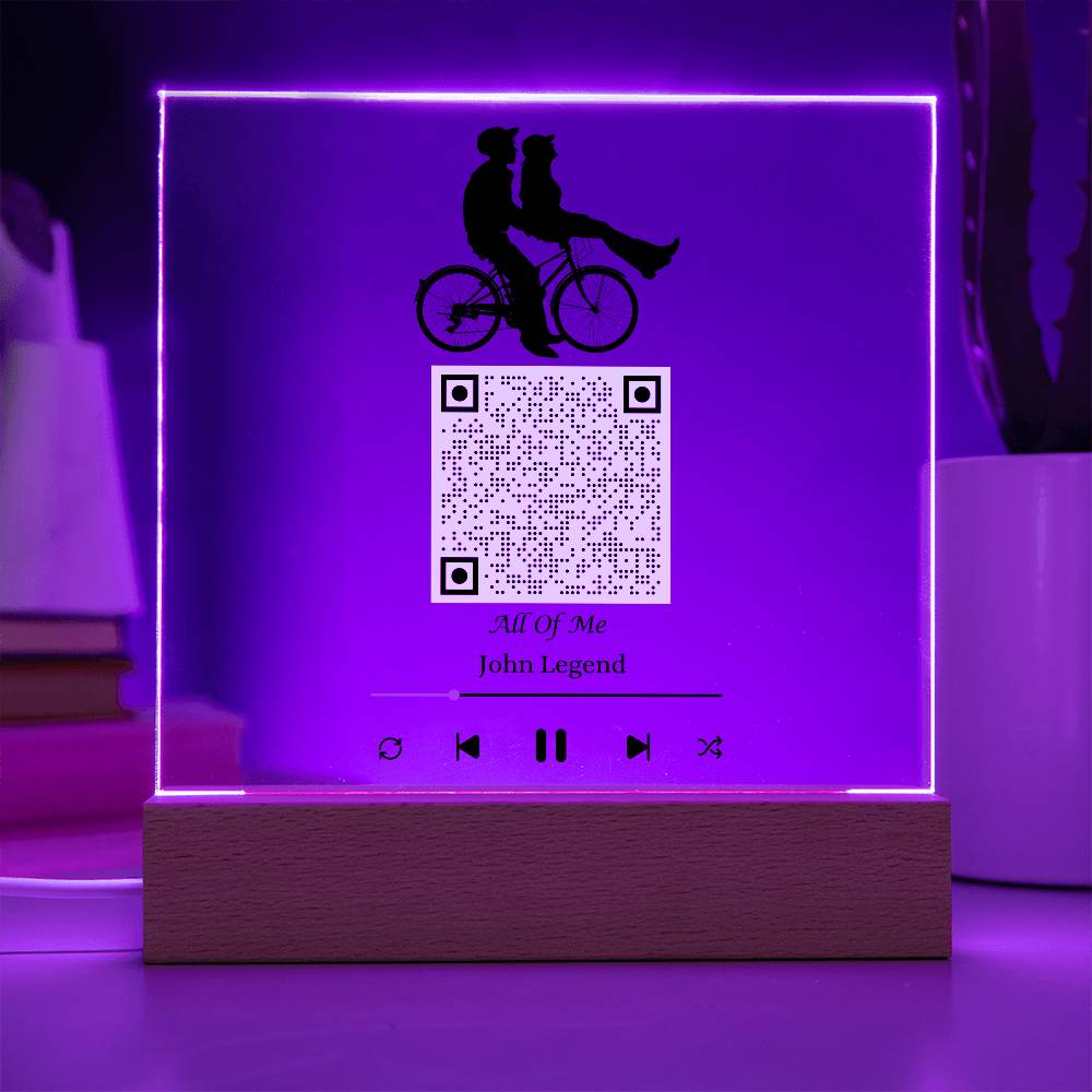 Romantic Acrylic Plaque with song QR code