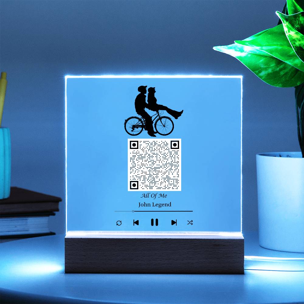 Romantic Acrylic Plaque with song QR code