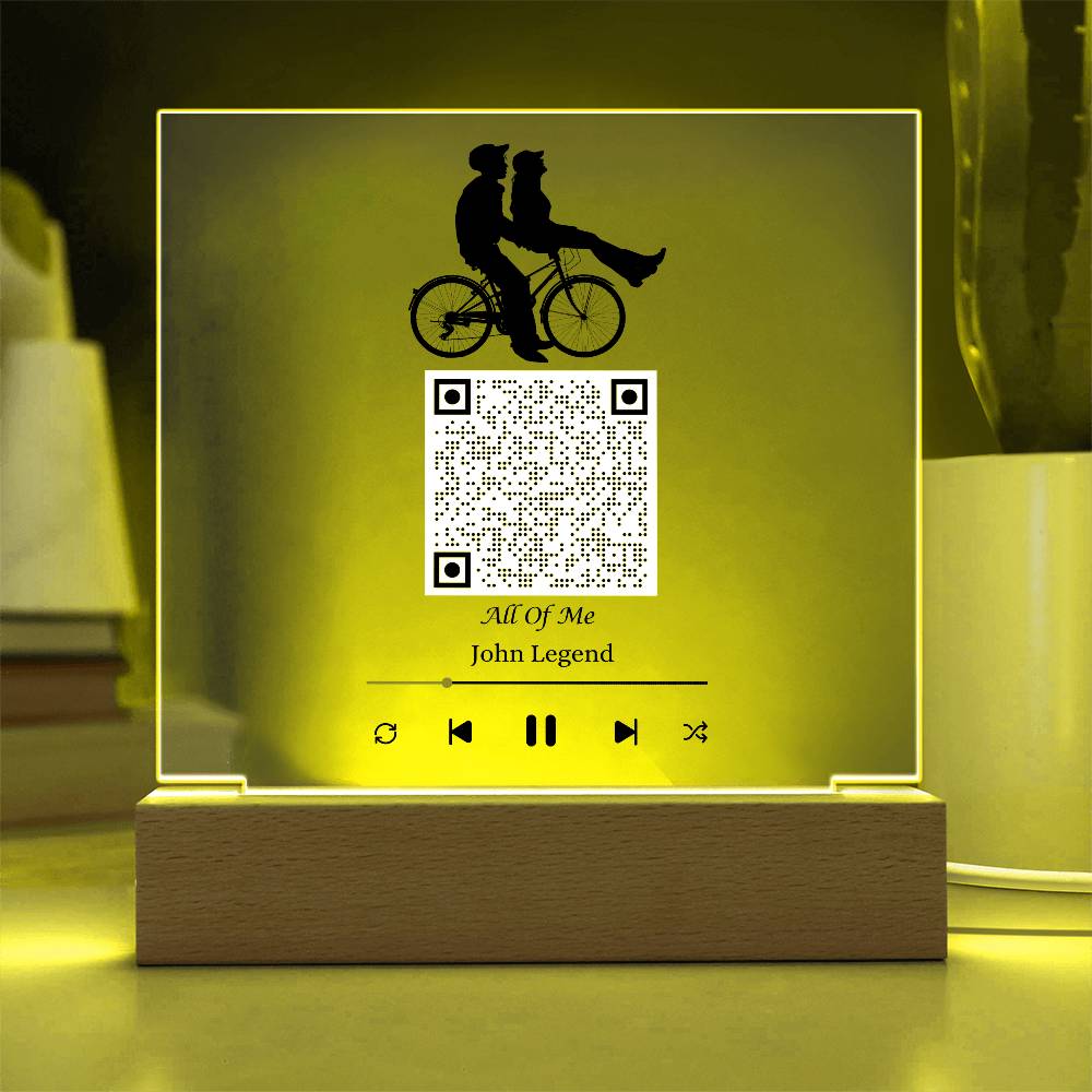 Romantic Acrylic Plaque with song QR code