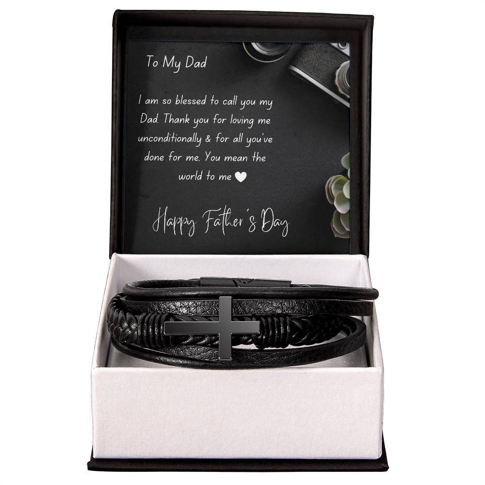 Cross Leather Bracelet