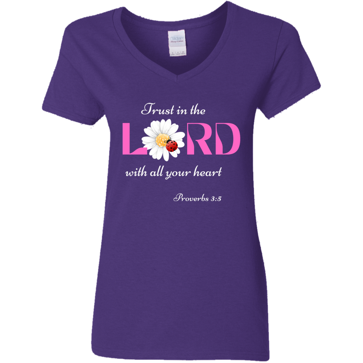 "Trust in the Lord" Ladies' V-Neck T-Shirt